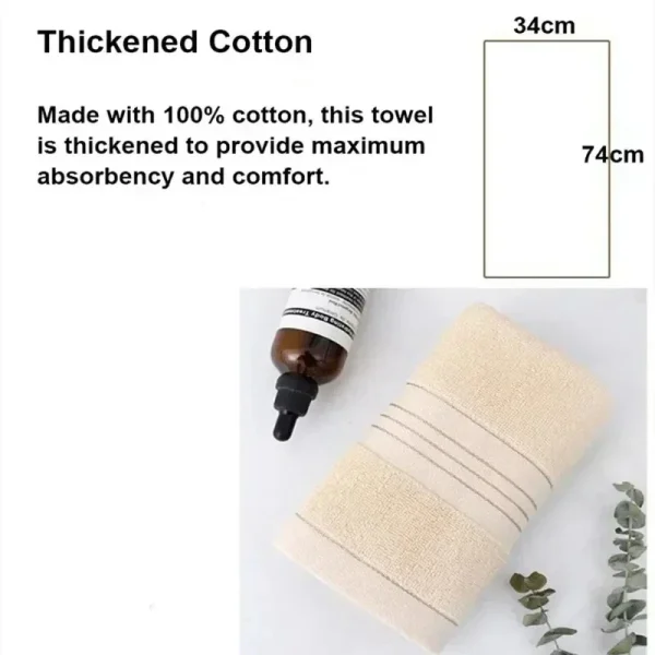 2 Towels Thickened Absorbent Towel Pure Cotton Quick Absorbent Soft Quick Dry Thickened Face Towel 6