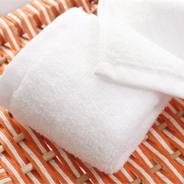 10pcs/lot Good Quality White Cheap Face Towel Small Hand Towels Kitchen Towel Hotel Restaurant Kindergarten Cotton Towel 5