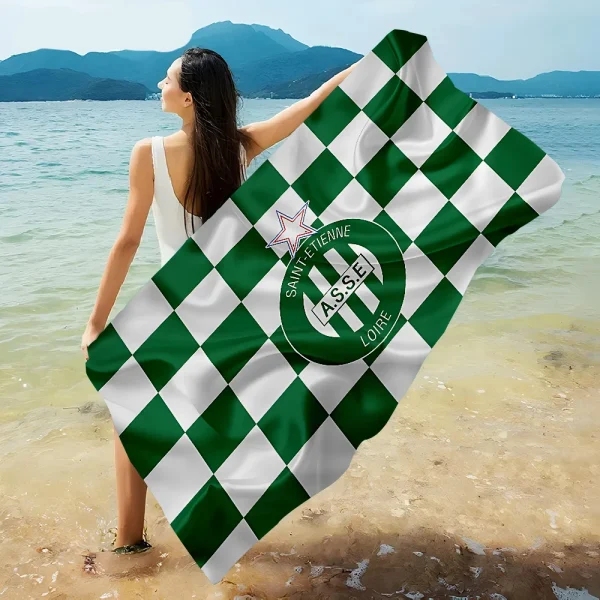 A-AS S-Saint-étienne Beach Towel For Kids Personalized Bath Towel Pool Towel Vacation Gift Picnic Towel Party Gift 2