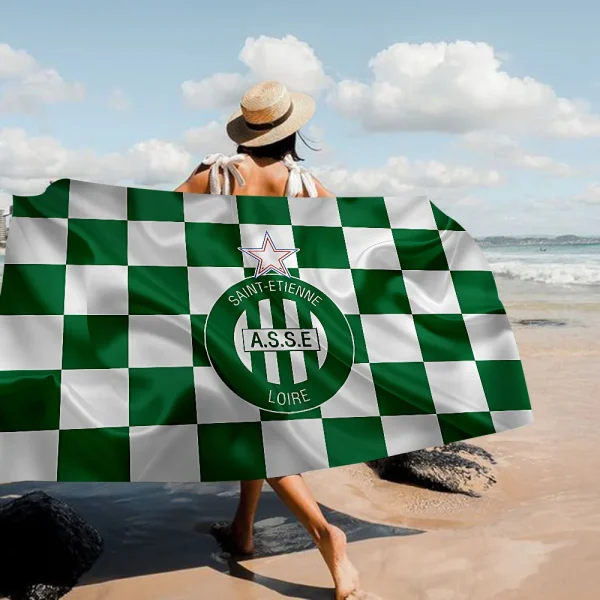 A-AS S-Saint-étienne Beach Towel For Kids Personalized Bath Towel Pool Towel Vacation Gift Picnic Towel Party Gift 3