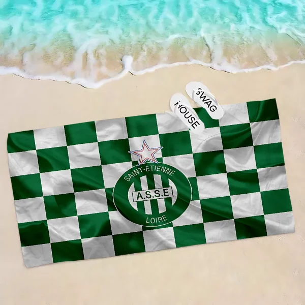 A-AS S-Saint-étienne Beach Towel For Kids Personalized Bath Towel Pool Towel Vacation Gift Picnic Towel Party Gift 4
