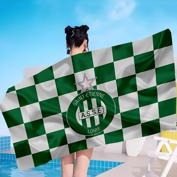 A-AS S-Saint-étienne Beach Towel For Kids Personalized Bath Towel Pool Towel Vacation Gift Picnic Towel Party Gift 5