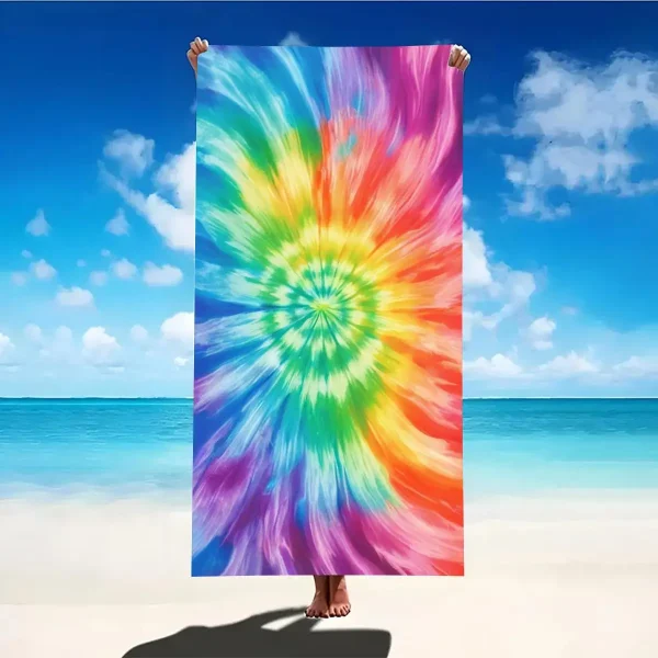 Colorful Beach Towel Large Size Outdoor Travel Camping Absorbent Beach Towels Super Soft Summer Swimming Towel Bath Towel Sea 1