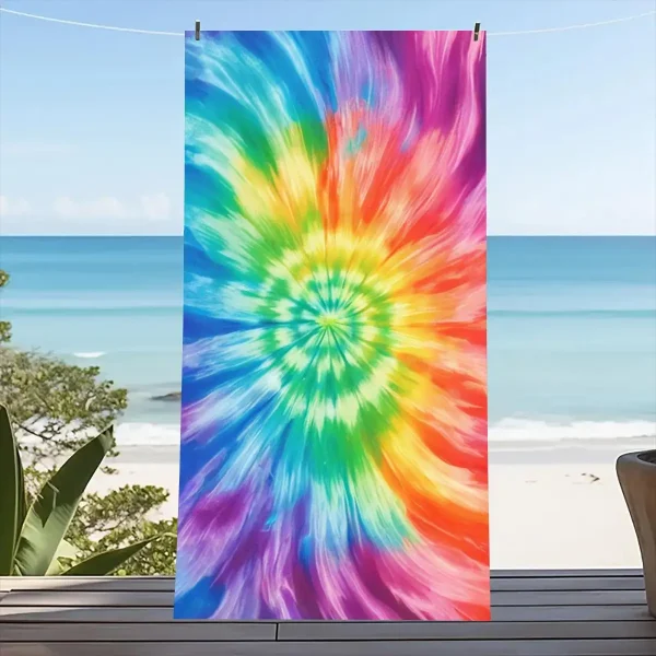Colorful Beach Towel Large Size Outdoor Travel Camping Absorbent Beach Towels Super Soft Summer Swimming Towel Bath Towel Sea 6