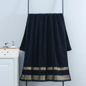 Oversized Bath Towel 140x70cm Black Green White Blue White Brown Embroidered Gift Big Bath Hand Face Towels Cover 수건 세트 Toallas 1
