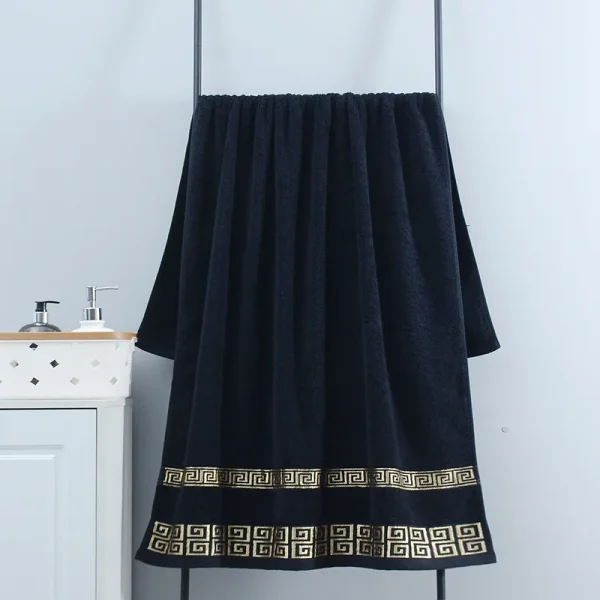 Oversized Bath Towel 140x70cm Black Green White Blue White Brown Embroidered Gift Big Bath Hand Face Towels Cover 수건 세트 Toallas 1