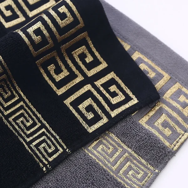 Oversized Bath Towel 140x70cm Black Green White Blue White Brown Embroidered Gift Big Bath Hand Face Towels Cover 수건 세트 Toallas 4