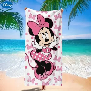 Disney Minnie Mouse Beach Towel: Adorable Design for Summer Fun! Suitable for towels, bath towels, beach towels, gifts 1