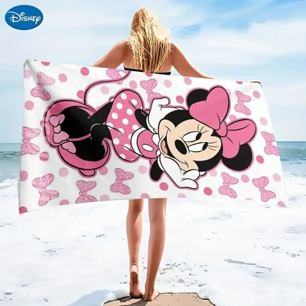 Disney Minnie Mouse Beach Towel: Adorable Design for Summer Fun! Suitable for towels, bath towels, beach towels, gifts 2