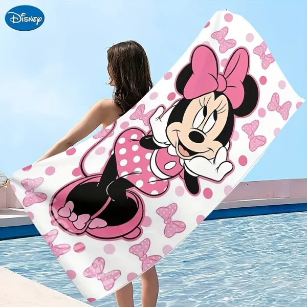 Disney Minnie Mouse Beach Towel: Adorable Design for Summer Fun! Suitable for towels, bath towels, beach towels, gifts 3