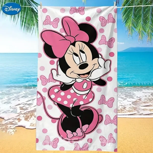 Disney Minnie Mouse Beach Towel: Adorable Design for Summer Fun! Suitable for towels, bath towels, beach towels, gifts 4