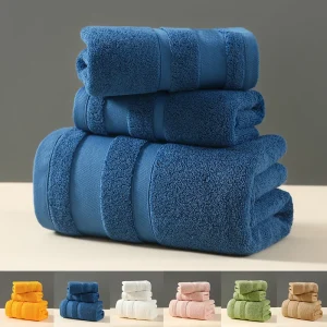 1piece Solid Color Towels Of Different Sizes Cotton Gift Set Comfortable Cotton Towel Bath Towel Absorbent Best Shower Towels 1