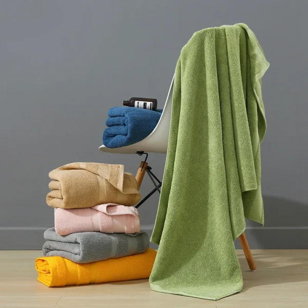 1piece Solid Color Towels Of Different Sizes Cotton Gift Set Comfortable Cotton Towel Bath Towel Absorbent Best Shower Towels 3