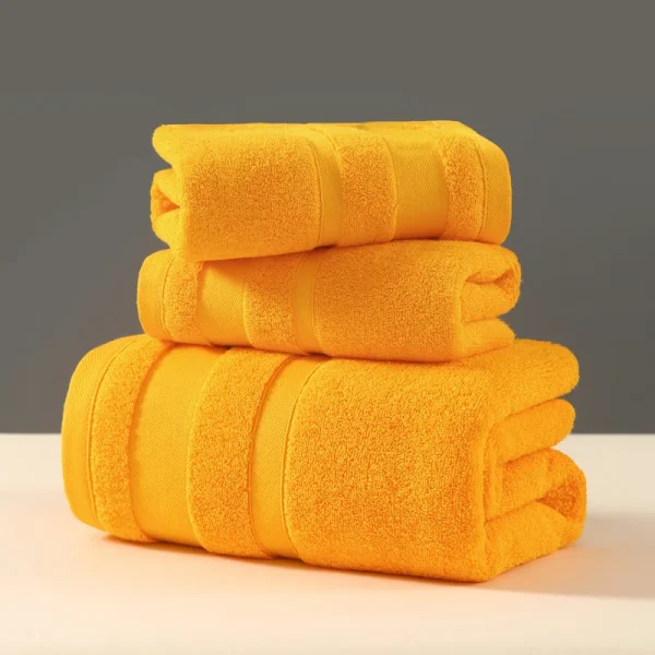 1piece Solid Color Towels Of Different Sizes Cotton Gift Set Comfortable Cotton Towel Bath Towel Absorbent Best Shower Towels 4