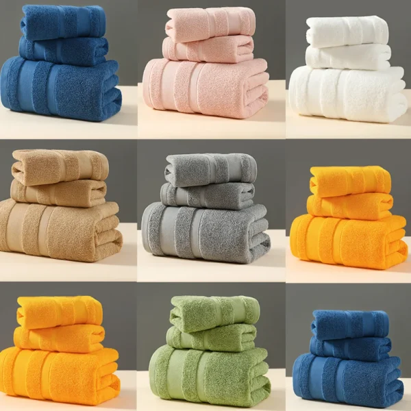 1piece Solid Color Towels Of Different Sizes Cotton Gift Set Comfortable Cotton Towel Bath Towel Absorbent Best Shower Towels 6