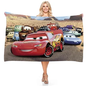 Anime Cars Lightning McQueen Bath Towels Microfiber Beach Swimming Towel Decor for Adults Kids Gift 75x150cm Shower Washcloth 1