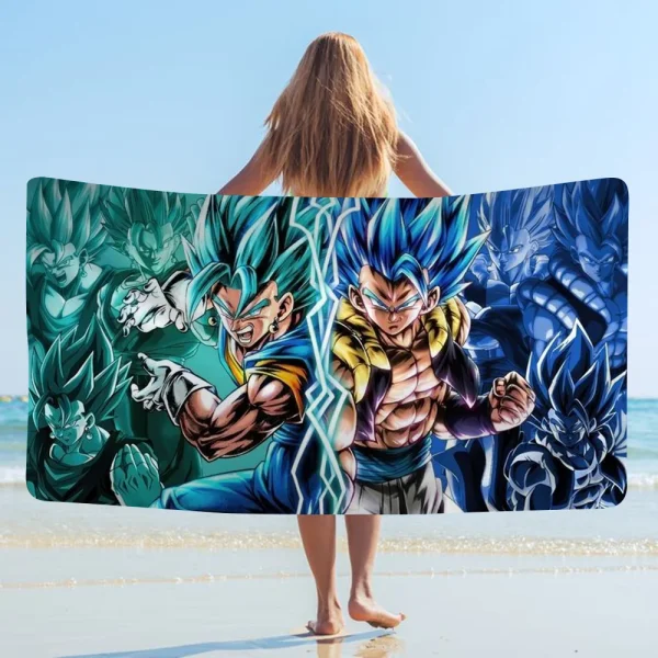 Dragon Ball-G-GOKU Big Microfiber Beach Towels Quick Dry Towel Sand Beach Towels Pool Towel for Travel Swim Pool Yoga 1
