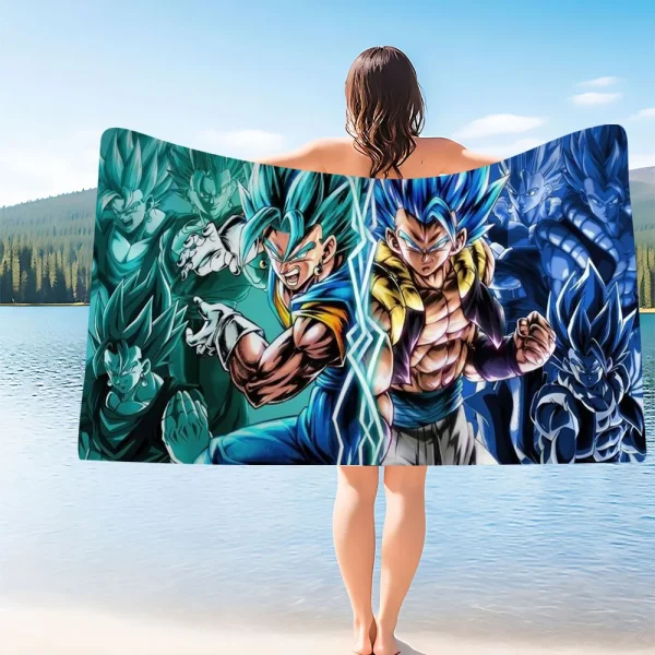Dragon Ball-G-GOKU Big Microfiber Beach Towels Quick Dry Towel Sand Beach Towels Pool Towel for Travel Swim Pool Yoga 5