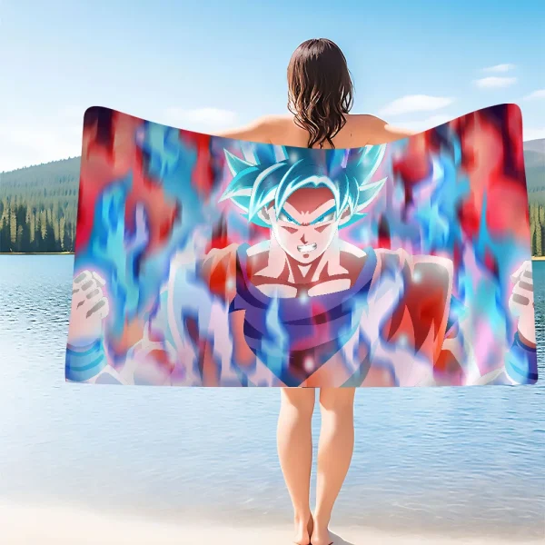 Dragon Ball-G-GOKU Big Microfiber Beach Towels Quick Dry Towel Sand Beach Towels Pool Towel for Travel Swim Pool Yoga 6