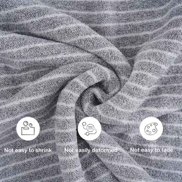 Extra Large Star Striped Towel Set,Strong Absorbency Coral Fiber,Quick-Dry,Non-Shedding,Durable-Perfect for Home,Beach,Outdoor 5