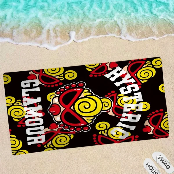 H-Hysteric M-Mini Big Microfiber Beach Towels Quick Dry Towel Sand Beach Towels Pool Towel For Travel Swim Pool Yoga 6
