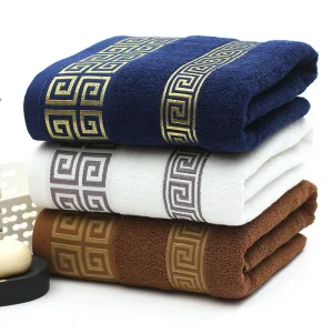 35x75cm 100% Cotton High Quality Luxury Soft Embroidered Beach  Strongly Water Absorbent Adult Towels Bathroom 1