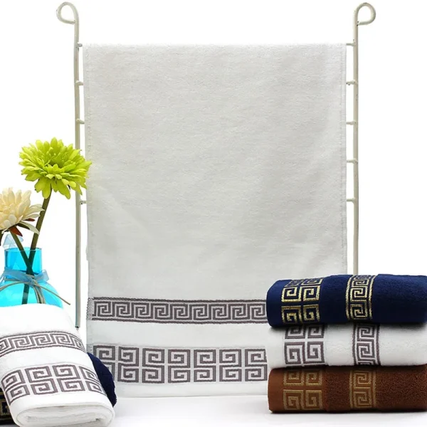 35x75cm 100% Cotton High Quality Luxury Soft Embroidered Beach  Strongly Water Absorbent Adult Towels Bathroom 4