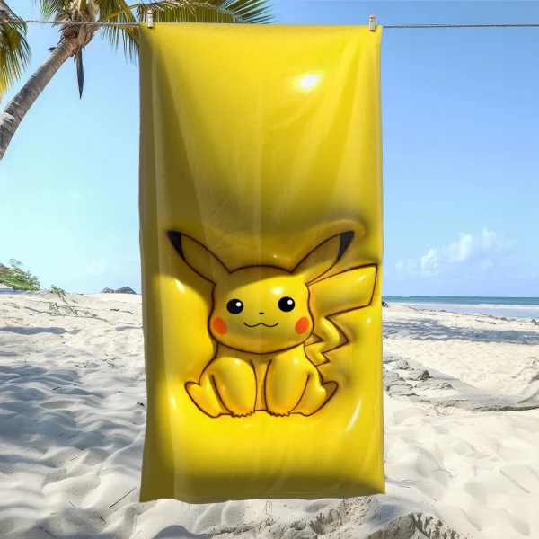 Pokémon Beach Towels: Pikachu and Gengar Designs for Fun in the Sun! Suitable for towels, bath towels, beach towels 2