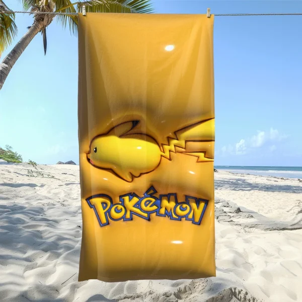 Pokémon Beach Towels: Pikachu and Gengar Designs for Fun in the Sun! Suitable for towels, bath towels, beach towels 4