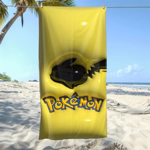 Pokémon Beach Towels: Pikachu and Gengar Designs for Fun in the Sun! Suitable for towels, bath towels, beach towels 5