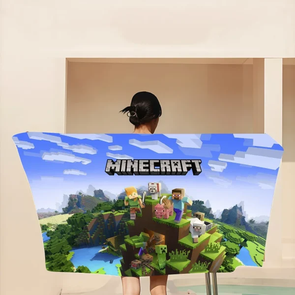 Minecraft Ghast Fireball Beach Towel For Kids Personalized Bath Towel Pool Towel Vacation Gift Picnic Towel Party Gift 6