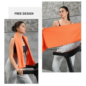 1PC Orange Portable Sports Towel Swimming Quick Dry Microfiber Fabric Gym Fitness Basketball Camping Hiking Running Beach Towels 1
