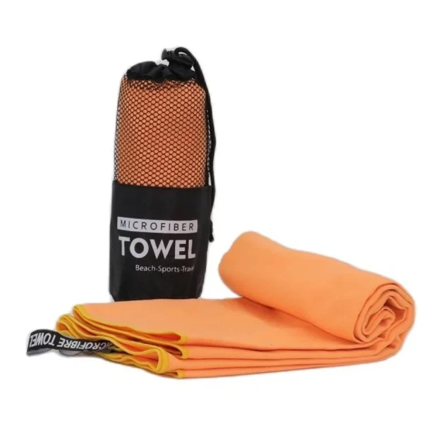 1PC Orange Portable Sports Towel Swimming Quick Dry Microfiber Fabric Gym Fitness Basketball Camping Hiking Running Beach Towels 3
