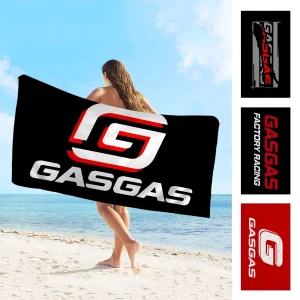 GasGas Red Motorcycle Beach Towel Colorful Bath Towels for Girl Microfiber Quick Dry Custom Sand Free Beach Yoga Spa Gym Pool 1