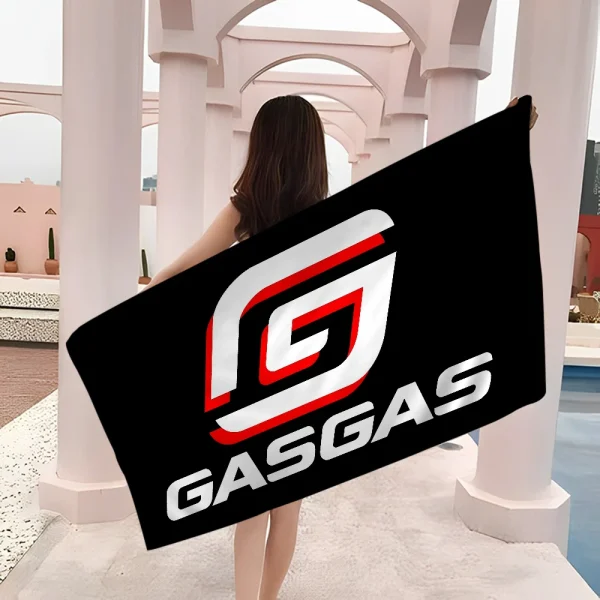 GasGas Red Motorcycle Beach Towel Colorful Bath Towels for Girl Microfiber Quick Dry Custom Sand Free Beach Yoga Spa Gym Pool 6