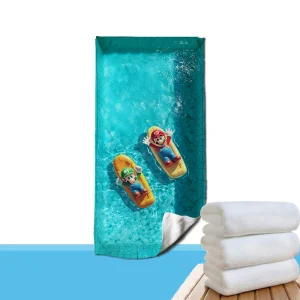 Mario-Themed Beach Towel: Float into Summer Fun! Suitable for towels, bath towels, beach towels 1