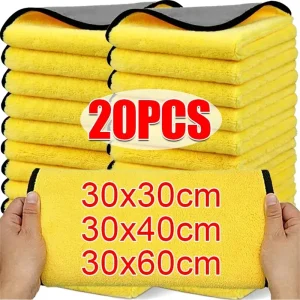 Double Sides Car Microfiber Cloths Super Absorbent Washing Drying Cleaning Towels Auto Detailing Towel Rags Clean Tool 1