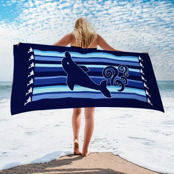1 Extra Large Quick Dry Skeleton Beach Towel - Lightweight Polyester Blend, Fun Gothic Pattern for Men and Women, Great for Bath 2