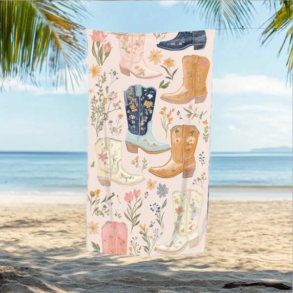 1 Extra Large Quick Dry Skeleton Beach Towel - Lightweight Polyester Blend, Fun Gothic Pattern for Men and Women, Great for Bath 4