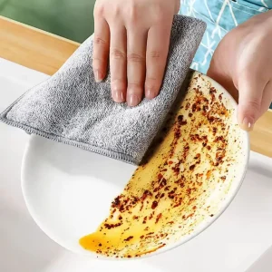 5pcs-Bamboo Charcoal Fiber Cleaning Cloths Thickened Water Absorbent Towel Kitchen Non-Stick Oil Rags Home Cleaning Dishcloth 1