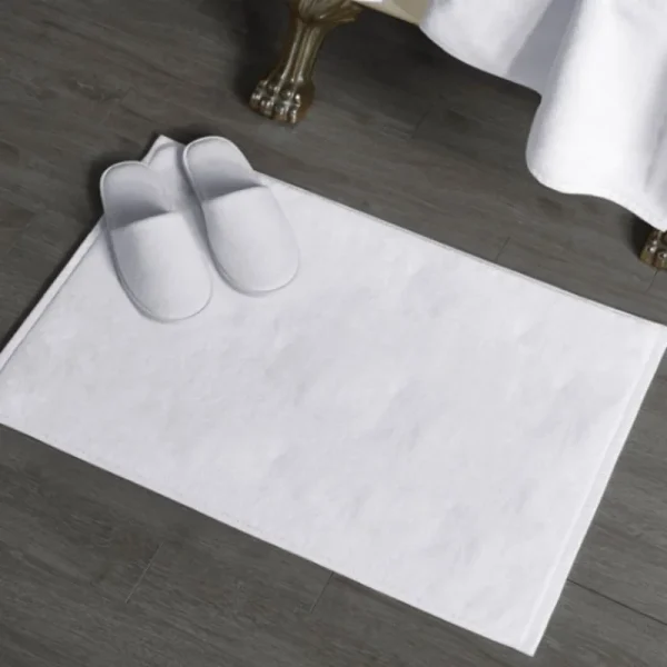Thicken White Floor Towel For Hotel Home,Foot Bathroom Mat,High Quality 100%Cotton Non-slip Water Uptake Bathtub Towels 50*80cm 2