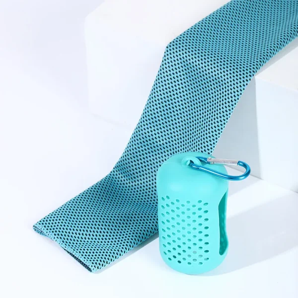 Sport Quick Drying Cooling Towel Portable Silicone Wrapped Cold Towel Microfiber Towels Beach Accessories Towel Sport Fitness 4