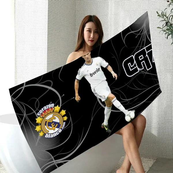 Cristiano Ronaldo Spa Personal Care Beach Towel For Bath Towels Bathroom Set Accessories Sauna Turban for Hair Drying Large Home 4