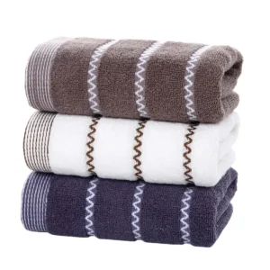 3pcs Set Cotton Towels 35x75cm 70x140cm Embroidered Bathroom Geometric Big Bath Hand Face Shower Towels Cover 수건 세트 Toallas 1