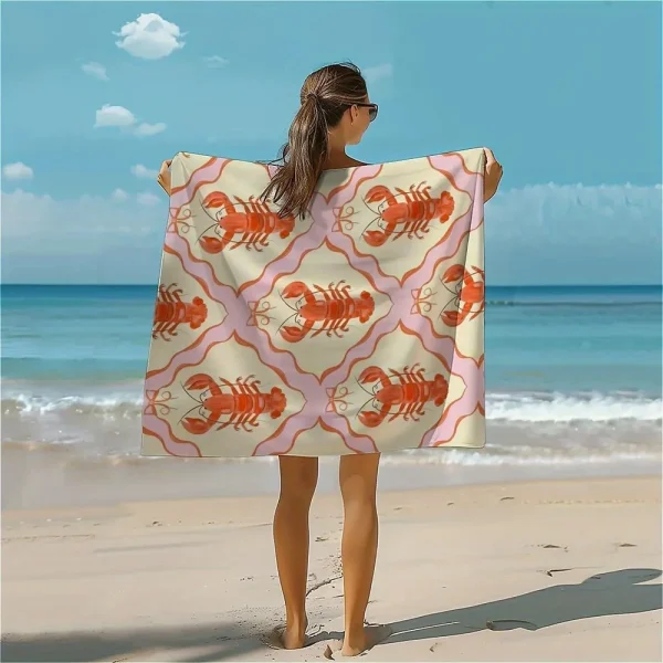 1 x Vintage Sea Turtle Pattern Oversized Adult Beach Towel - Quick Drying and Lightweight for Travel Swimming Camping and Seasid 1