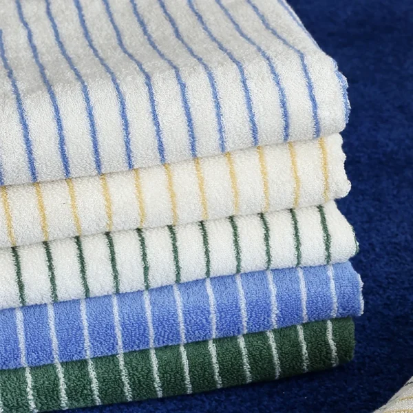 Retro Striped Cotton Towel Skin-Friendly Face Towel 70*140cm Bath Towels Soft Absorbent Face Towel Kitchen Towel 2