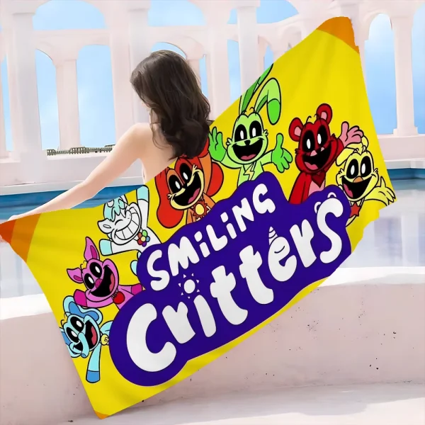 Smiling Critters CATNAP DOGDAY Kitchen Microfiber Beach Towel Absorbent Quick Dry Soft Yoga Swimming Resort Climbing Towel 2