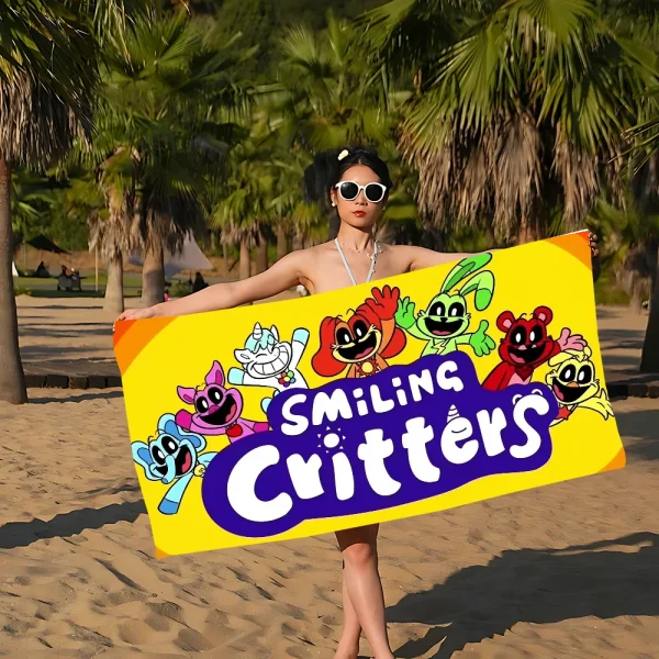 Smiling Critters CATNAP DOGDAY Kitchen Microfiber Beach Towel Absorbent Quick Dry Soft Yoga Swimming Resort Climbing Towel 4