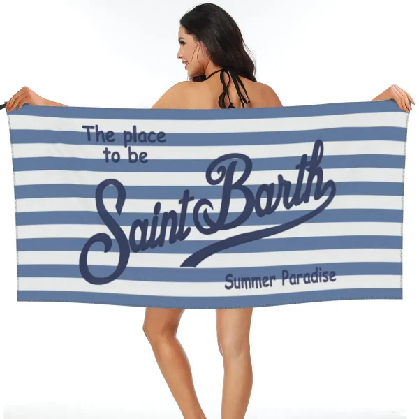 S-Saint B-Barth Beach Towel Poncho Bathing Towels Cover-ups Quick Dry Sand Free Yoga Spa Gym Pool 6