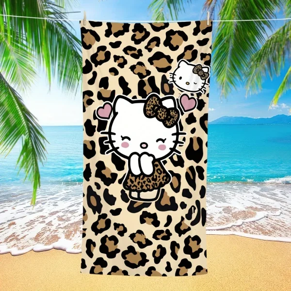 1pc Sanrio hello kitty super soft beach towel with cute cartoon print kawaii anime design Christmas decoration birthday gift 1